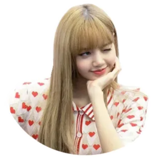 😉 Lisa 리사, K팝, 가수, 블랙핑크, 연예인, 여자, 윙크 telegram sticker