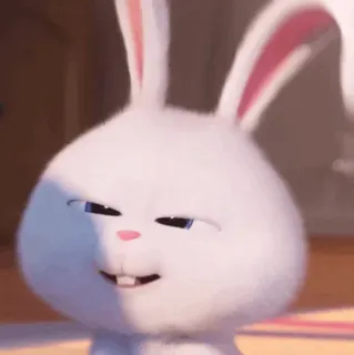 🍬 Snowball The Secret Life of Pets bunny, rabbit, cute, animal, pet, cartoon, animated telegram sticker