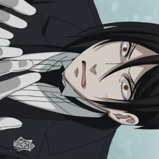 😐 Sebastian Michaelis Black Butler Anime, Personaggio, Sebastian Michaelis, Black Butler, Manga telegram sticker