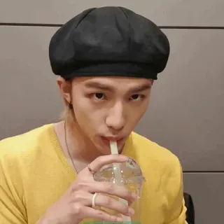 🍋 persona, bere, ritratto, K-pop, bevanda telegram sticker