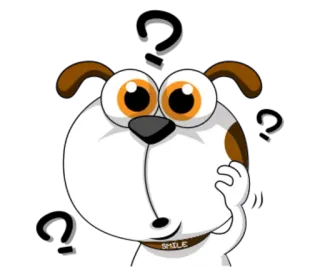 🤔 SMILE chien, dessin animé, animal, mignon, joyeux telegram sticker