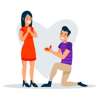 ❤️ proposta, matrimonio, amore, fidanzamento, coppia, relazione, romanticismo, cuore telegram sticker