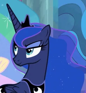 😏 Princess Luna My Little Pony: Friendship Is Magic Pony, Princesa, Luna, Dibujos animados, Equino, Fantasía telegram sticker