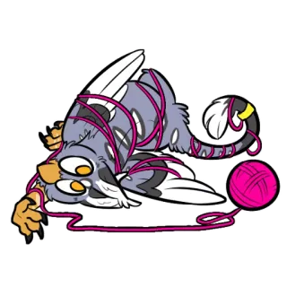 🐯 animal, gato, desenho animado, adesivo, lã, fofo telegram sticker