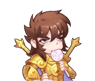 🍭 Anime, Personagem, Chupa-chupa, Armadura telegram sticker