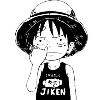 😐 Monkey D. Luffy One Piece TAMAGO JIKEN Anime, Mangá, Monkey D. Luffy, One Piece, Chapéu de Palha, Pirata telegram sticker