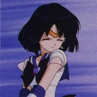 🌌 Sailor Saturn Sailor Moon anime, cartoon, character, sailor saturn, sailor moon telegram sticker