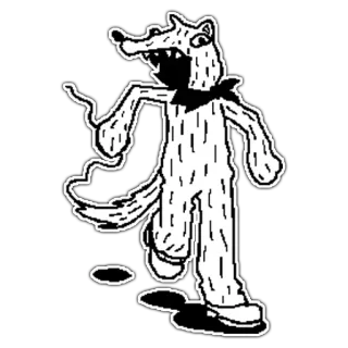 🐹 lupo, animale, cartone animato, furry, creatura, mascotte telegram sticker