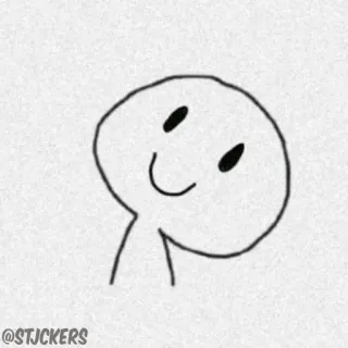 🙃 @STJCKERS Omino stilizzato, Scarabocchio, Semplice, Cartone animato telegram sticker