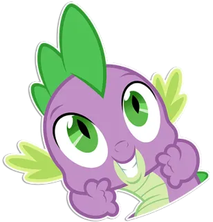 😁 Spike My Little Pony Spike, My Little Pony, dragon, cartoon, sticker, cute, pony telegram sticker