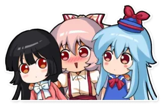 ☺️ Аниме, Милый, Мультфильм, Чиби, Каваий, Персонажи telegram sticker
