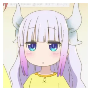 🐁 Kanna Kamui Miss Kobayashi's Dragon Maid animé, dragon, kanna, mignon, kawaii telegram sticker