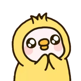 🐤 かわいい, マンガ, 動物, 鳥, 黄色, ひよこ telegram sticker