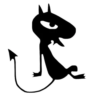 🤨 Luci Disenchantment ปีศาจ, แมว, การ์ตูน, ชั่วร้าย, ตลก telegram sticker