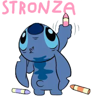🐨 Stitch STRONZA cartoon, Stitch, disney, offensive telegram sticker