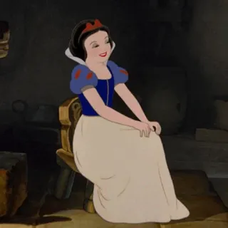 ⛄️ Snow White Snow White and the Seven Dwarfs 디즈니, 공주, 만화, 동화 telegram sticker