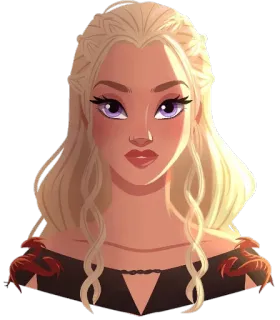 👩 Daenerys Targaryen Game of Thrones Дейенерис Таргариен, Игра престолов, Кхалиси, фэнтези, персонаж, женщина telegram sticker