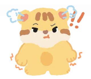 🐯 怒り, 不機嫌, 怒った, 漫画, キャラクター, 虎 whatsapp sticker