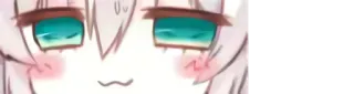 ☺️ Anime, Niedlich, Augen, Mädchen, Kawaii, Cartoon telegram sticker