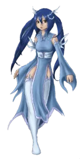 😶 Anime, Manga, Cartoon, Mädchen, Charakter, blaue Haare telegram sticker