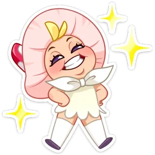 ☺️ наклейка, мультфильм, цветок, милый, блестки telegram sticker