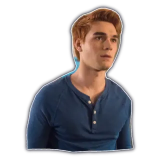 😧 Archie Andrews Riverdale riverdale, archie andrews, serie de tv, drama adolescente telegram sticker