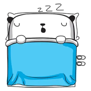 👱‍♀️ ZZZ schlafen, schläfrig, Bär, Cartoon, Bett, zzz telegram sticker