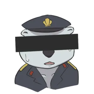 😨 動物, クマ, 警官, ステッカー, 漫画 whatsapp sticker