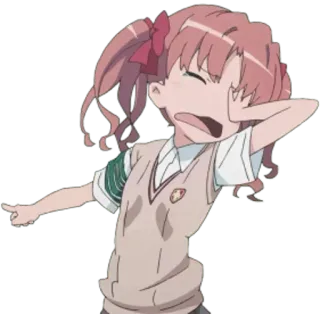 😑 anime, girl, cute, dabbing, cartoon, school uniform telegram sticker