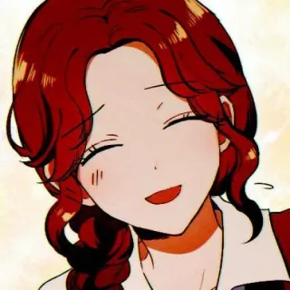 🍓 动漫, 卡通, 女人, 肖像, 微笑, 快乐 telegram sticker