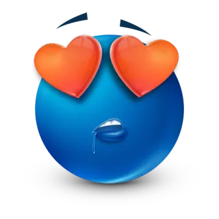 😍 emoji, ojos de corazón, amor, afecto, expresión, dibujos animados whatsapp sticker