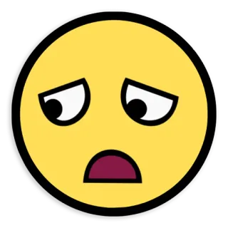 🙁 emoji, triste, malheureux, visage, jaune, humeur whatsapp sticker