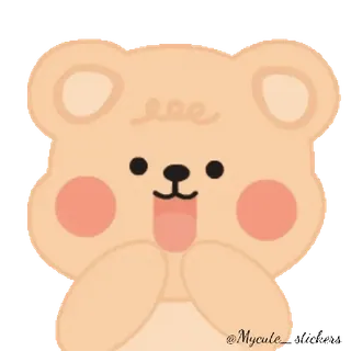 🐻 @Mycute_._ niedźwiedź, słodkie, kreskówka, naklejka, kawaii telegram sticker