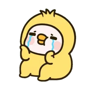 😭 アヒル, 泣く, 悲しい, 漫画, 絵文字, ステッカー telegram sticker