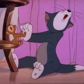 🌆 Tom and Jerry cartoon, kat, muis, animatie, klassiek, grappig whatsapp sticker