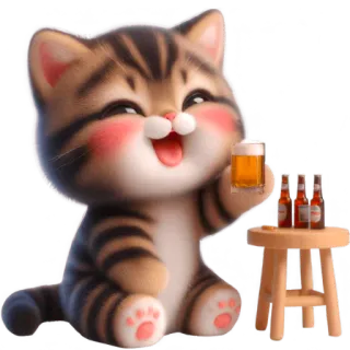 Котёнок карьерист @Nyasticks telegram stickers