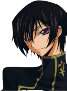 😏 Lelouch Lamperouge Code Geass anime, character, lelouch, code geass, manga telegram sticker