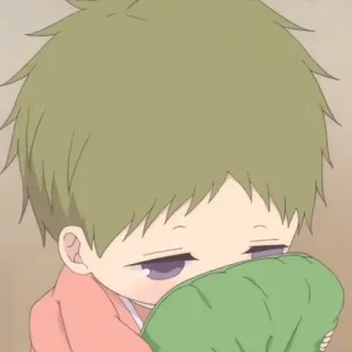 🥺 anime, cute, boy, child, sleepy telegram sticker
