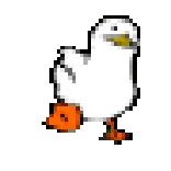 🦆 duck, goose, pixel art, animal, bird telegram sticker