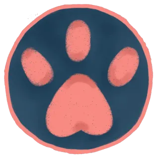 🖐 impronta, animale, gatto, cane, animale domestico, carino, adesivo telegram sticker