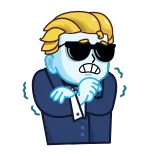 🥶 การ์ตูน, แว่นกันแดด, ธุรกิจ, ผี telegram sticker