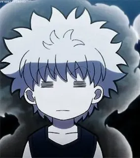 😑 Killua Zoldyck Hunter x Hunter Anime, Killua, Hunter x Hunter, Cartoon, Erschöpft, Gelangweilt telegram sticker