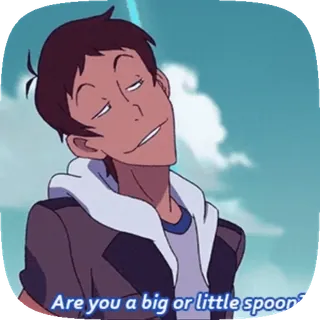 😏 Are you a big or little spoon? 拥抱, 关系, 卡通, 问题, 搞笑, 可爱 telegram sticker