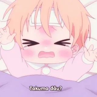 🧸 Takuma đâu? Аниме, Малыш, Плач, Болен, Такума telegram sticker