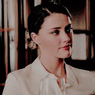 🥀 woman, actress, amber heard, portrait, face, serious telegram sticker