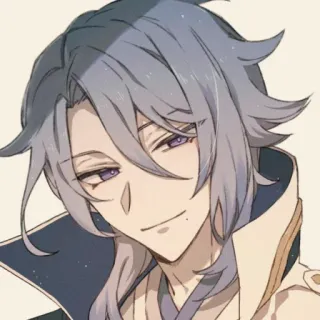 😏 Anime, Manga, Homme, Art, Visage, Sourire narquois, Personnage telegram sticker