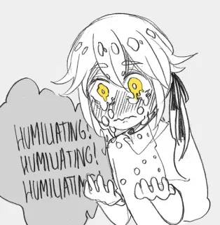 😭 HUMILIATING! HUMILIATING! HUMILIATING! Anime, Menangis, Malu, Terguncang telegram sticker
