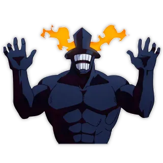 🙌 anime, demon, fire, monster, villain, dark, evil whatsapp sticker