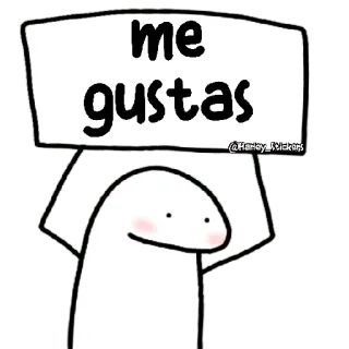 😀 me gustas amor, fofo, espanhol, Flork, Dia dos Namorados telegram sticker