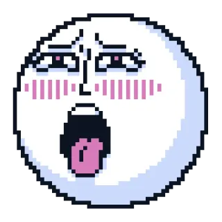 😍 face, pixel art, meme, emoji, expression telegram sticker